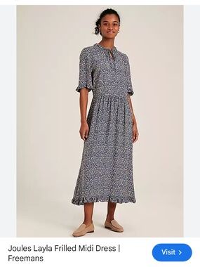 Joules Layla ruffle hem floral dress